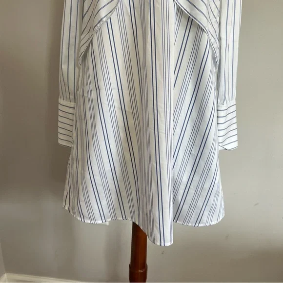 BCBGMaxAzaria Azriel Striped Shirt Dress Women Size XS Cotton Casual Collar - Picture 11 of 13